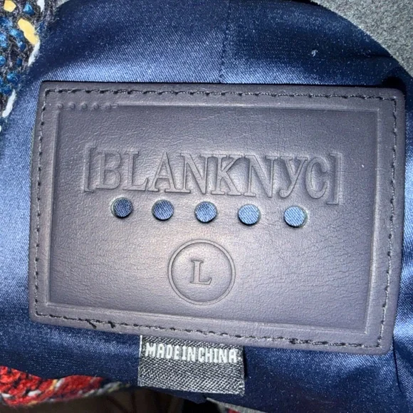 BlankNYC Red and Blue Prep School Plaid Blazer - Picture 4 of 6